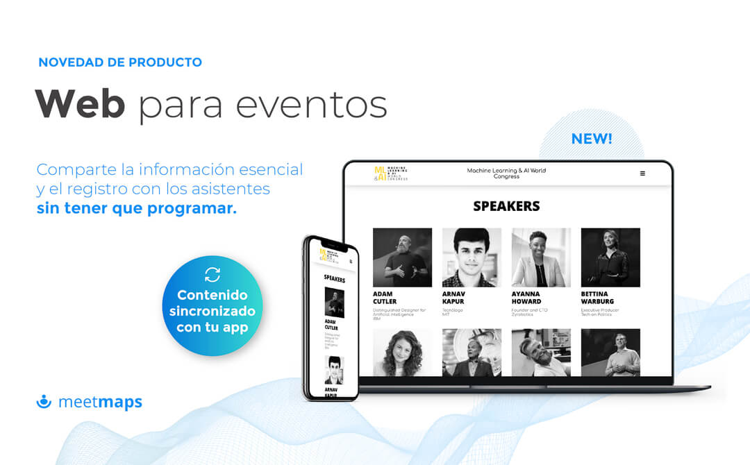 Web para eventos, el nuevo producto de Meetmaps